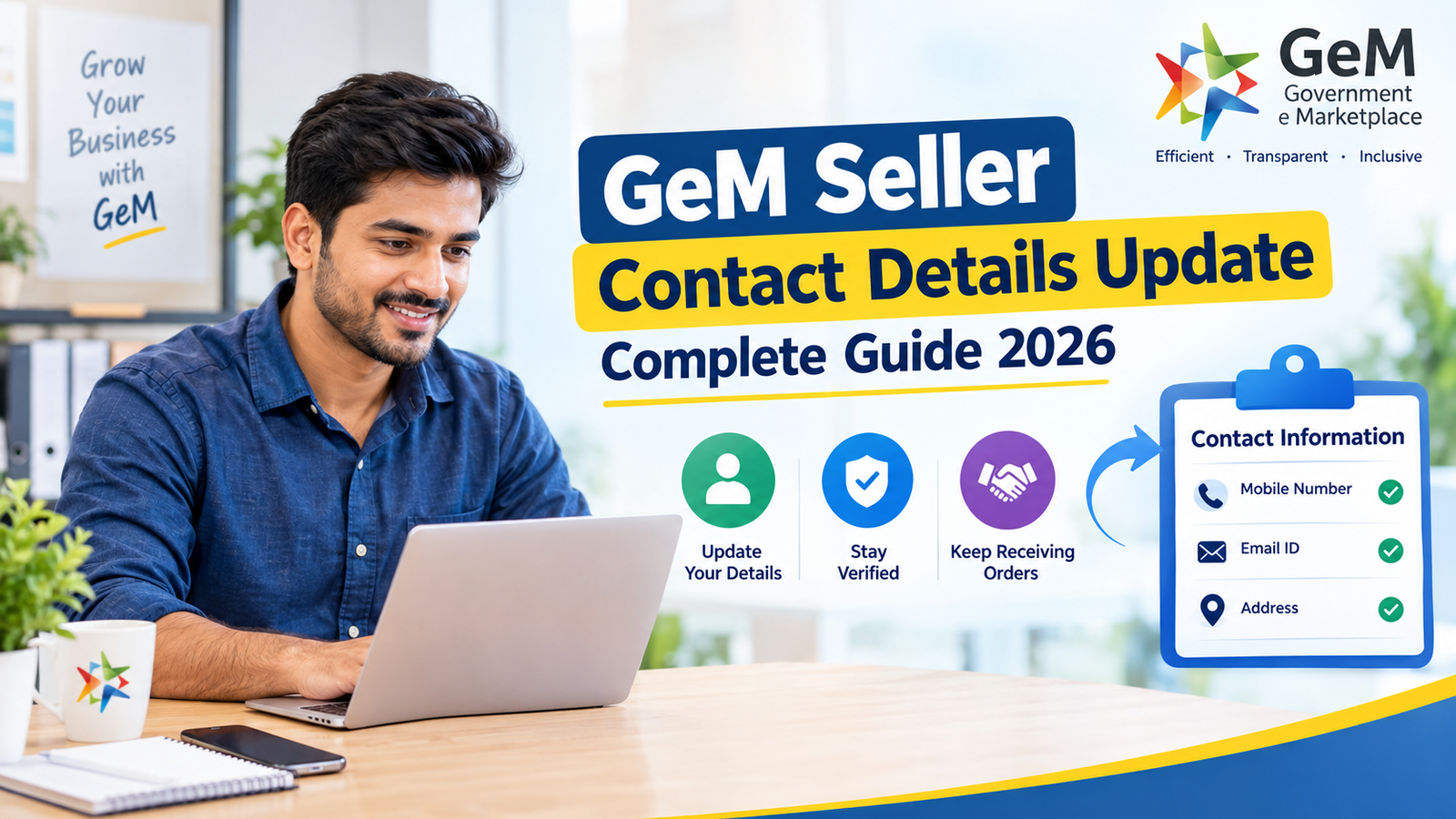 GeM Seller Contact Details Update| Complete Guide 2026